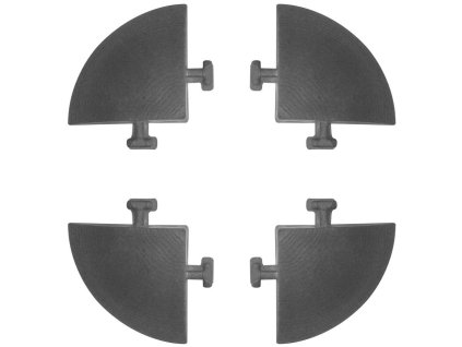 Ukončovací roh LINEA STRIPED 5,4 x 5,4 x 2,5 cm sivý 4 ks