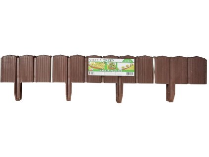 Záhradná palisáda STELLA GREEN 10,5 cm / 3,14 m hnedá 4 ks