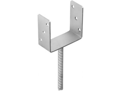 Pätka stĺpa PS 140U 141 x 120 x 60 x 4 mm pozinkovaná 1 ks