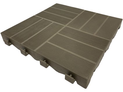 Drevoplastová dlažba MIXTILE 40 x 40 x 4,5 cm svetlo hnedá 1 ks