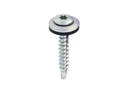 Klampiarska skrutka 4,8 x 35 mm pozinkovaná - Torx 20 s EPDM (plech-drevo)