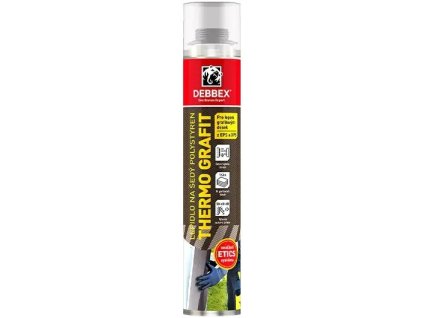 lepidlo na sedy polystyren thermo grafit 750 ml zlute pistolova doza
