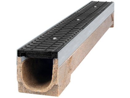 odvodnovaci polymerbetonovy zlab bielbet c250 litinova mriz 1000 x 130 x 130 mm