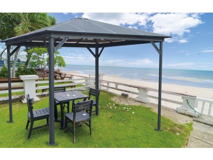 Záhradný altán LANITPLAST 33 antracit + číry PC