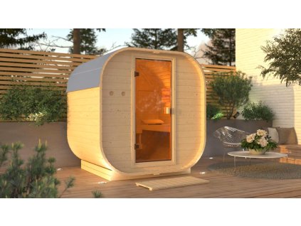 Fínska sauna KARIBU QUADRO 1 109 natur