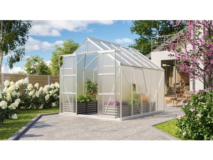 Skleník VITAVIA URANUS 8300 PC 6 mm strieborný