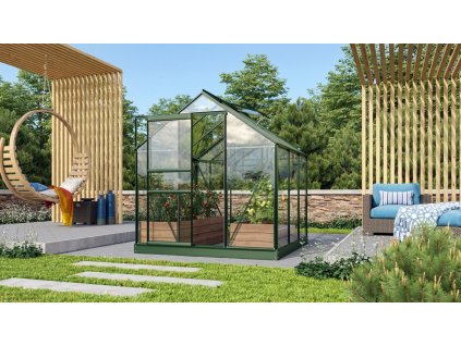Skleník VITAVIA VENUS 3800 číre sklo 3 mm zelený