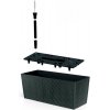 Plastové samozavlažovací truhlíky Rato Case antracit 60 x 25 cm