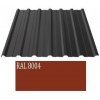 Plechová krytina trapézový plech Blacho TRAPÉZ T18 Plus 0,5 RAL 8004 1,5 m
