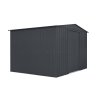 57957 9 kovovy zahradni domek globel 108 se stresnim oknem antracit
