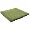 Gumová dlažba NOVISA VIRGIN 50 x 50 x 2,5 cm s umelou trávou zelená 1 ks