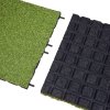 Gumová dlažba NOVISA VIRGIN 50 x 50 x 2,5 cm s umelou trávou zelená 1 ks
