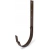 Hák rovný pre odkvapový žľab EVROMAT 333 mm 530 mm pozinkovaný lakovaný RAL 8017 hnedý