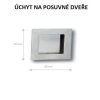 3916 1 dverni uchyt na posuvne dvere nerez 40x40mm