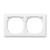 ramecek dvojnasobny swing l pro elektroinstalacni pristroje bily