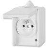 zasuvka jednonasobna praktik ip44 s ochrannym kolikem a vickem bila