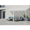 Hliníková pergola LANITPLAST WALL 53 biela + opál PC