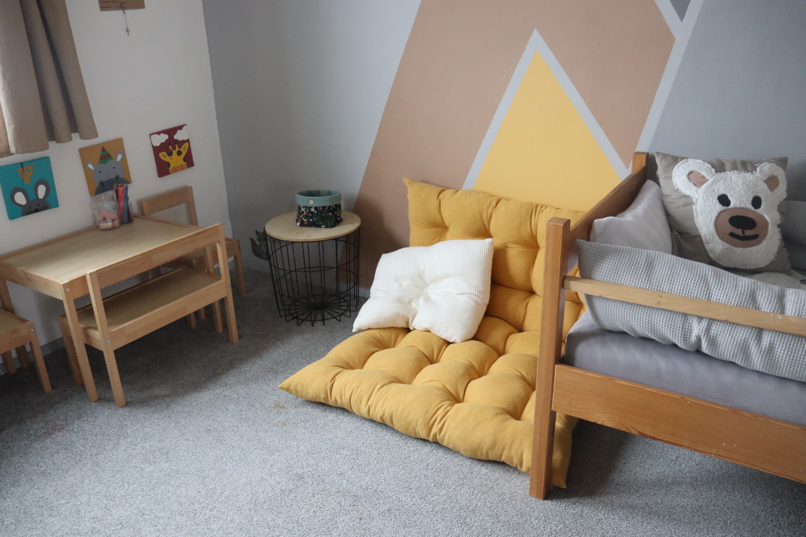 Válecí polštář len hořčice