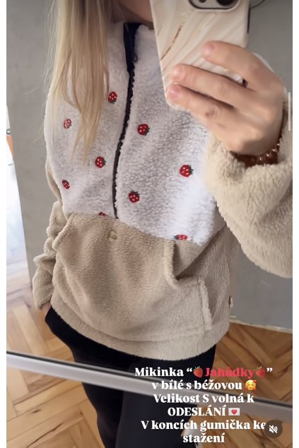 Hřejivá mikina Jahůdky béžová