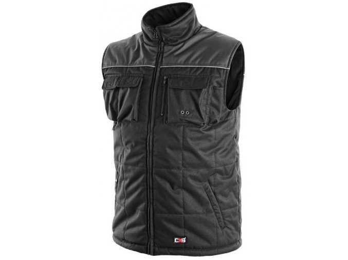 SEATTLE zimná vesta čierno-šedá