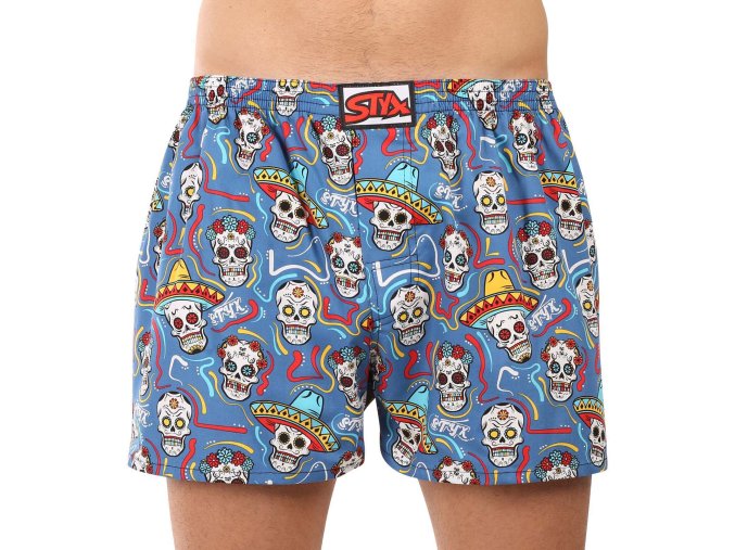 panske trenky styx art klasicka guma lebky a1856