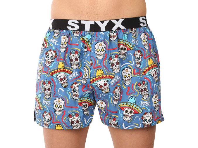 panske trenky styx art sportovni guma lebky b1856