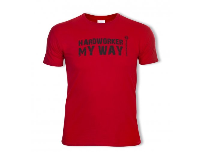 prom hardworker t shirt red triko cervene