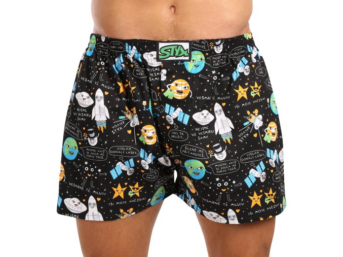 panske trenky styx art klasicka guma vesmir a1758