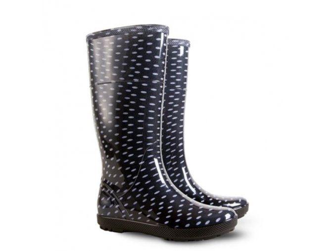 DEMAR HAWAI LADY PRINT 0076 V Dámske farebné čižmy biela bodka