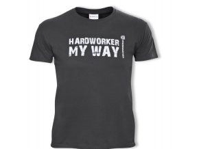 prom hardworker t shirt grey triko sede