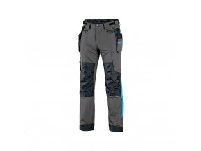 CXS NAOS Kalhoty pánské, šedo-černé, HV modré doplňky