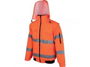 HOWARD výstražná bunda 2v1 pilotka oranžová zateplená