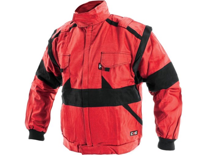 LUX EDA monterková blúza červeno-čierna