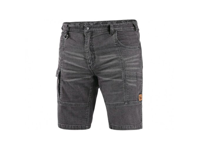 Kraťasy jeans CXS MURET, pánske, šedo-čierna
