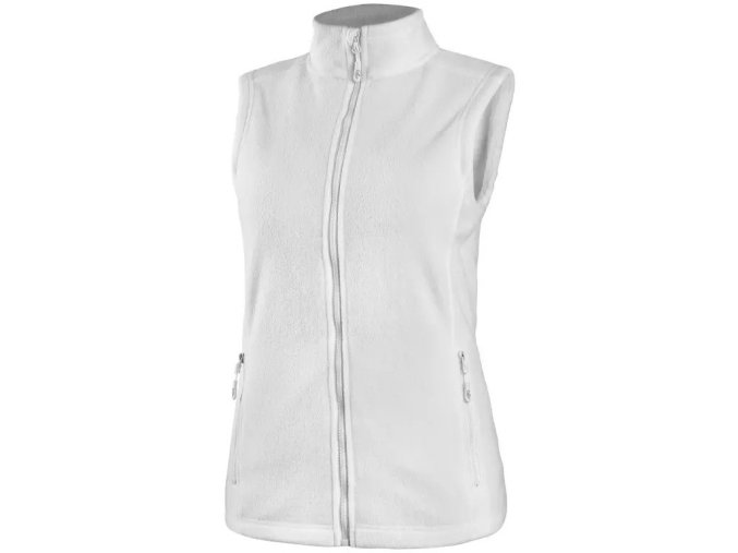 cxs milford damska fleecova vesta bila seda xs