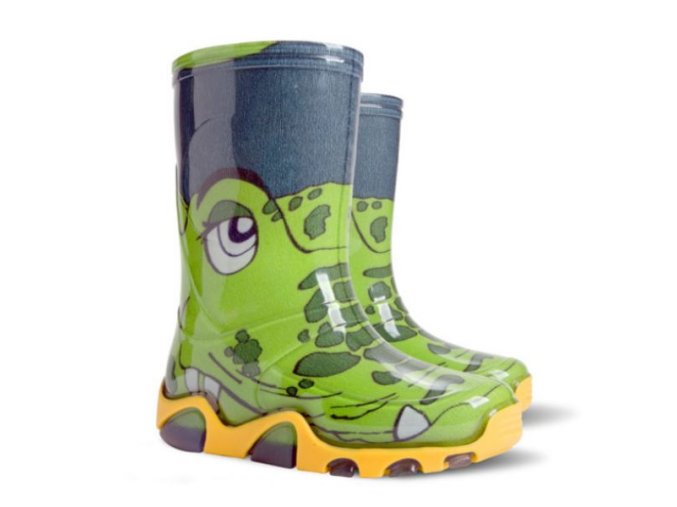 DEMAR - Chlapčenské farebné čižmy STORMER PRINT 0030 B krokodíl