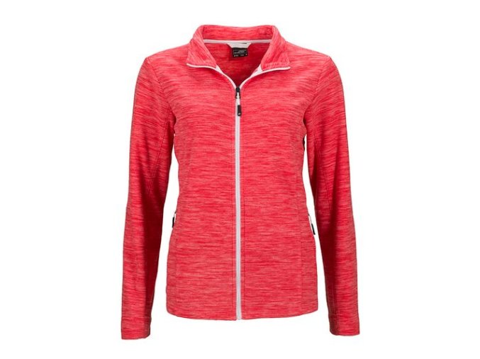 James a Nicholson dámska fleecová mikina JN769 červený melír