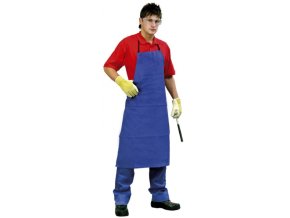 Zástěra STELA laclová, keprová, modrá