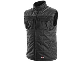 SEATTLE zimná vesta čierno-šedá