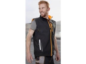 VISION vesta softshellová, čierna  + tričko zdarma