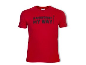 prom hardworker t shirt red triko cervene