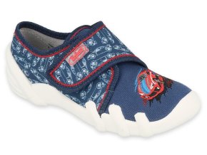 BEFADO 273X338 chlapčenské papuče - modré, auto