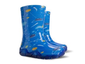 DEMAR - Chlapčenské farebné čižmy STORMER PRINT 0031 T kozmos