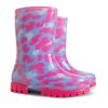 DEMAR - Dievčenské ružové čižmy TWISTER PRINT 0036 C srdiečka