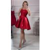 Krátke korzetové spoločenské šaty - červené
