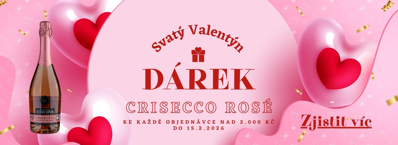 Dárek ke sv. Valentýnu 2026. Cricova Crisecco Rose