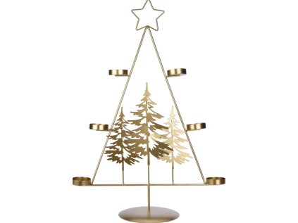 18123 svicen ve tvaru dreva na 6 cajovych svicek 48 cm