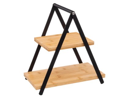 18870 dvoupatrovy servirovaci podnos bambus 28 x 15 6 x 29 3 cm