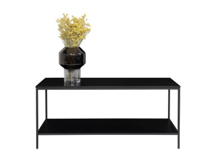 TV stolek, 2 police, přírodní/ černý, 100x36x45 cm, Vita (Barva Přírodní)