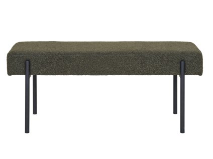 Lavice do předsíně buklé, tmavě zelená / bílá / hnědá 100×36×42,5 cm, Swindon (Barva Zelená)